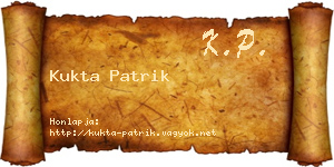 Kukta Patrik névjegykártya